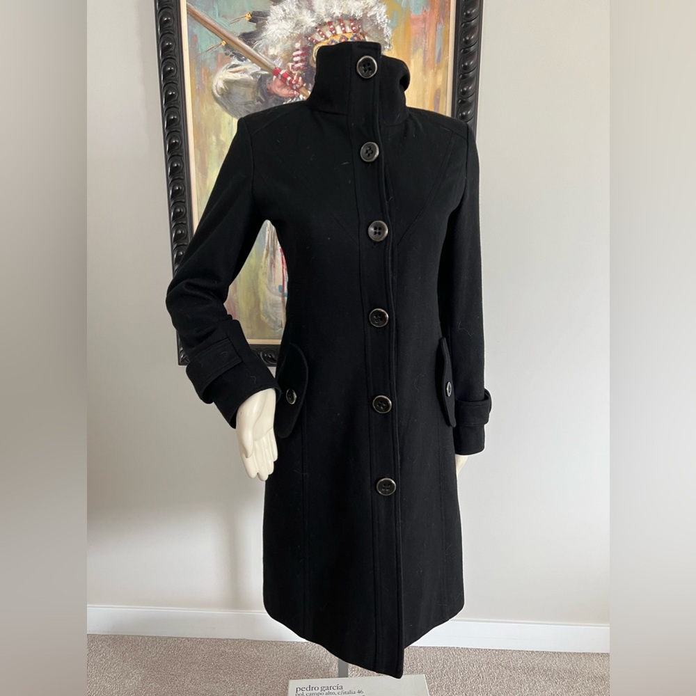 Guess Black High-Collar Coat